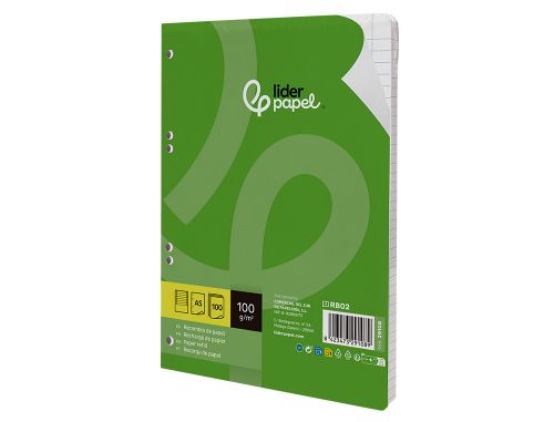 Recarga liderpapel din a5 100 f 100 gr pautado , Liderpapel , 29108 , 8423473291089